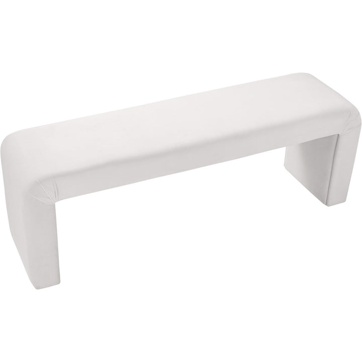 Edenborn Upholstered Bench Latitude Run® Upholstery: Cream Velvet