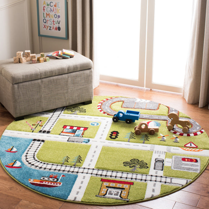 Gaven Green/Ivory Rug Andover Mills™ Baby & Kids Rug Size: Round 8'