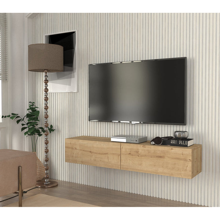 Dashay 53.15'' W Floating Storage Credenza Ebern Designs Color: Sapphire