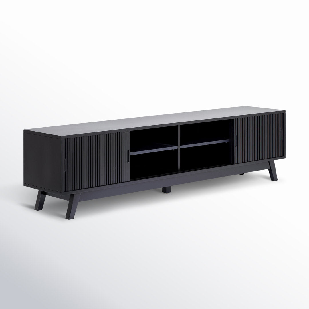 Burton 79'' Media Console AllModern Color: Black/Black