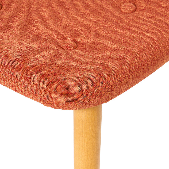 Dayon 68.58Cm Wide Tufted Polyester Lounge Chair and Ottoman George Oliver Fabric: Orange  Polyester Blend