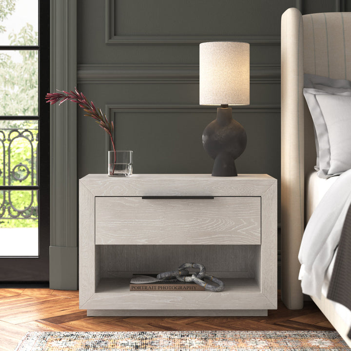 Aria 1 - Drawer Nightstand in Light Gray Joss & Main