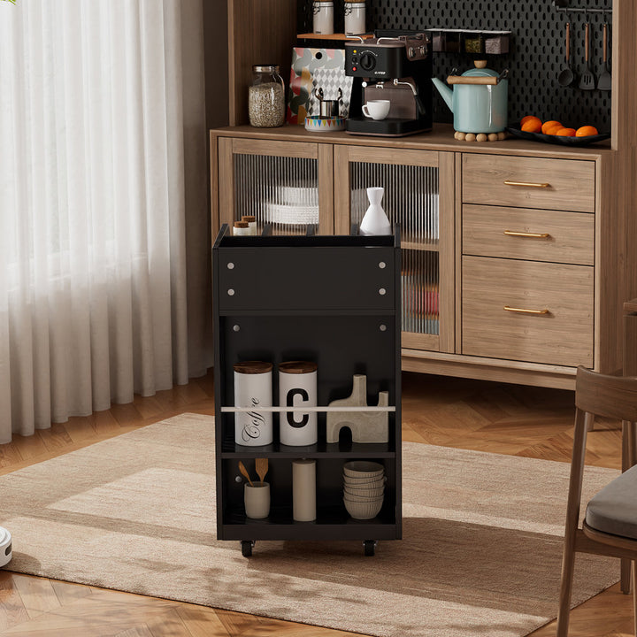 Maxence Kitchen Island Ebern Designs Base Color: Black