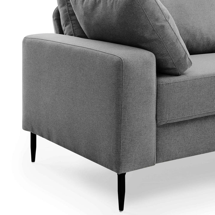 Jeses MINIMORE Modern Style Etta 84.3" Mid-Century Modern Design Sofa Corrigan Studio® Fabric: Gray Cotton Blend