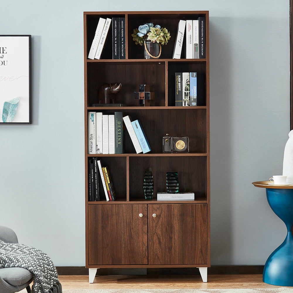 Rathore 68" H x 31.5" W Standard Bookcase Ebern Designs Color: Walnut