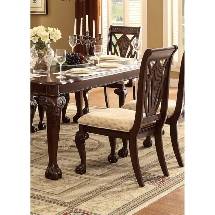 Murdoch Floral and Shell Motifs Solid Wood Dining Chair Astoria Grand