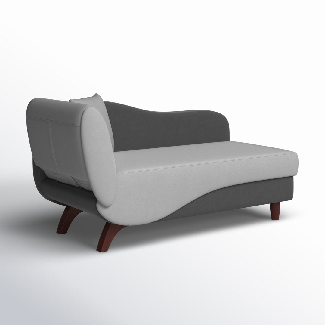 Gaven Armless Reclining Foam Chaise Lounge with Storage Mercury Row® Teen Upholstery Color: Dark Gray/Light Gray