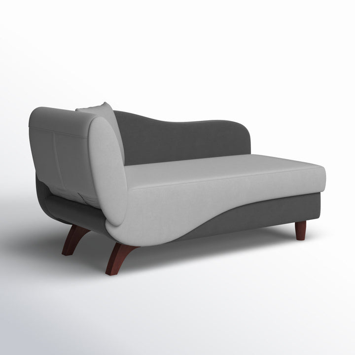 Gaven Armless Reclining Foam Chaise Lounge with Storage Mercury Row® Teen Upholstery Color: Dark Gray/Light Gray