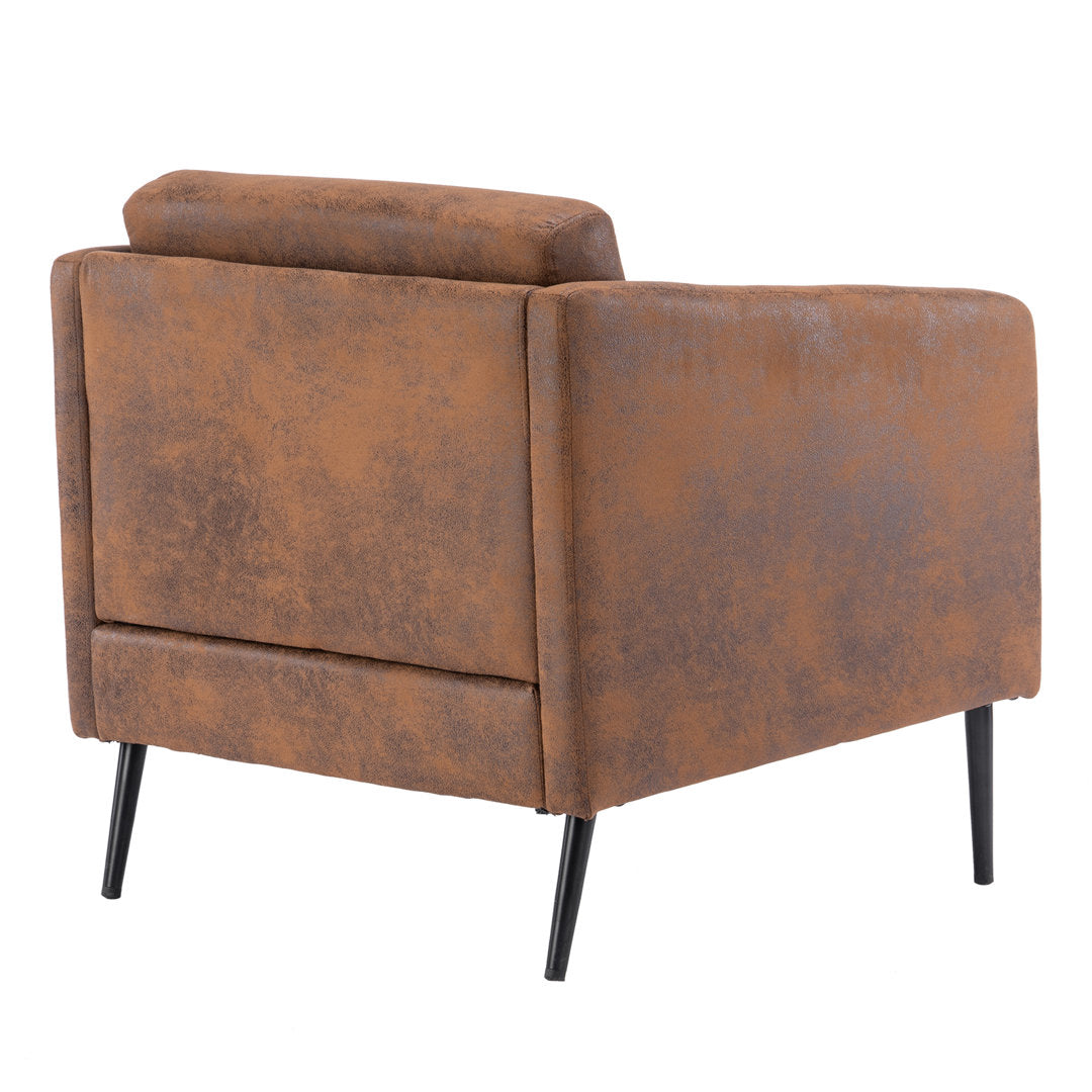 Raionna Wide Tufted 17 Stories Fabric: Bronzed Gilded Microfiber / Microsuede