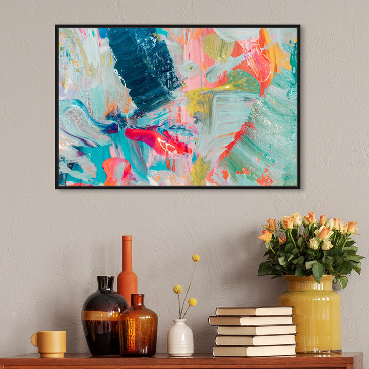 Abstract That Love Feeling - Graphic Art on Canvas Oliver Gal Prints Size: 20" H x 30" W Format: Black Framed Canvas