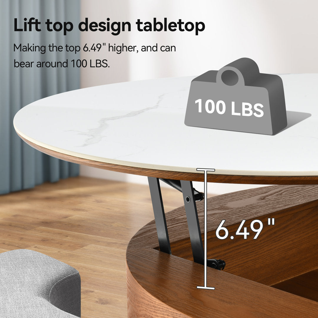 Bulverde Lift Top Extendable Frame Coffee Table with Storage 3 Stools, Stainless Steel Legs Willa Arlo™ Interiors