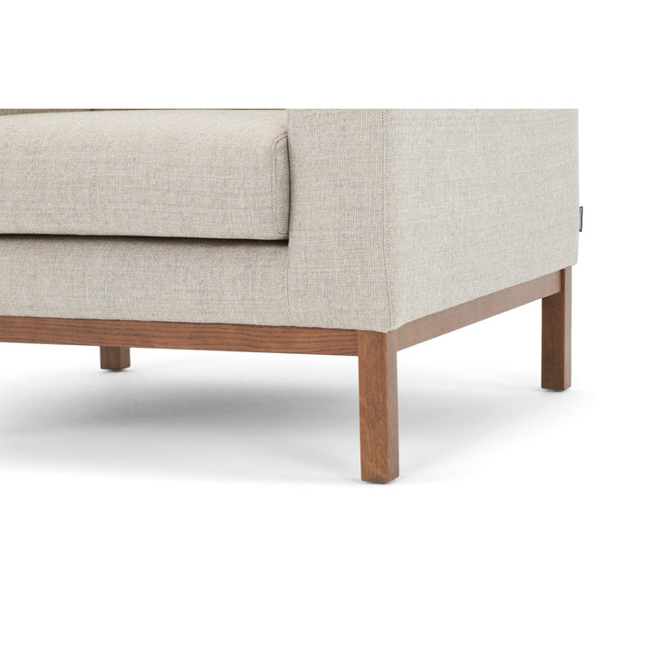Clayton Upholstered Armchair Joss & Main Fabric: Venga Light Grey Performance Cross Weave