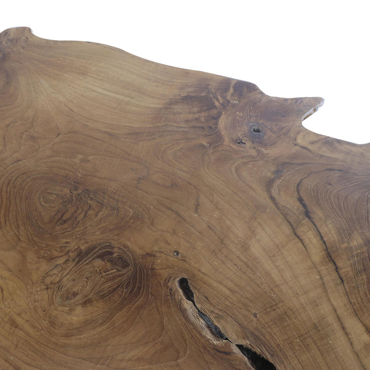 Ashyria Teak Wood Handmade Live Edge Living Room Coffee Table with Black Metal Hairpin Legs Wade Logan® Size: 16.5" H x 24" L x 42.7" W