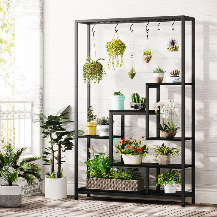 Mahala Rectangular Multi-Tiered Plant Stand Trent Austin Design® Color: Black