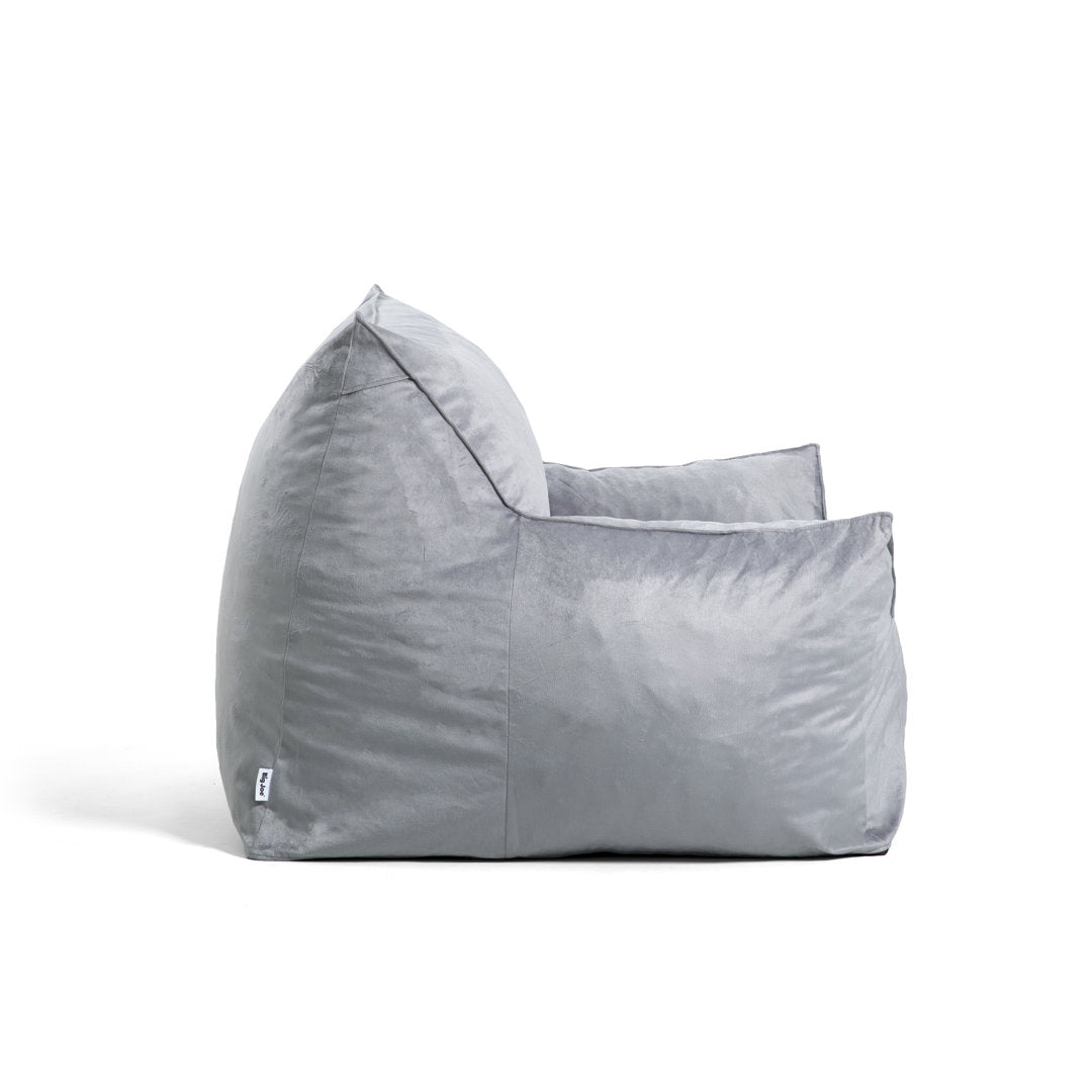 Big Joe Imperial Bean Bag Lounger Big Joe Fabric: Gray Plush 100% Polyester