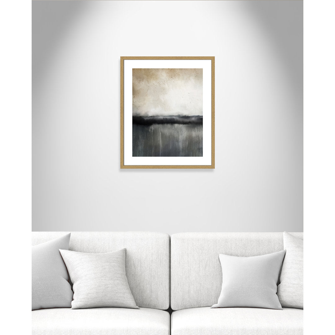 Sunset by Kimberly Allen Print Joss & Main Size: 25.5" H x 21.5" W x 0.75" D Format: Beige Wood Framed Paper