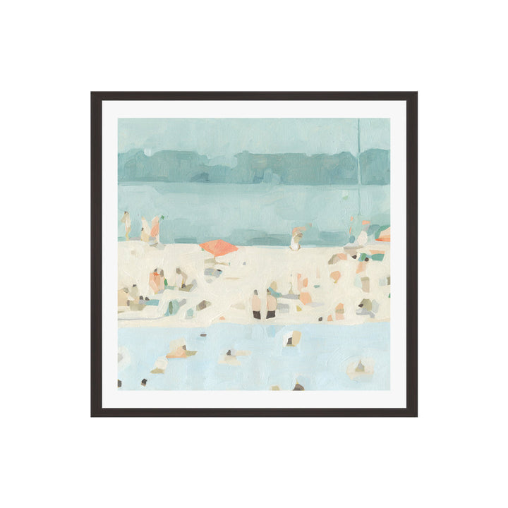 Sea Glass Sandbar II by Emma Scarvey - Picture Frame Painting Joss & Main Frame Color: Natural Size: 12"H x 12"W
