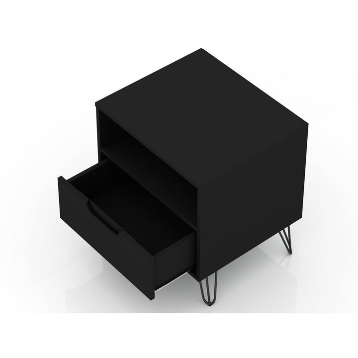 Darbie Drawer Nightstand Zipcode Design™ Color: Black Quantity: Set of 2