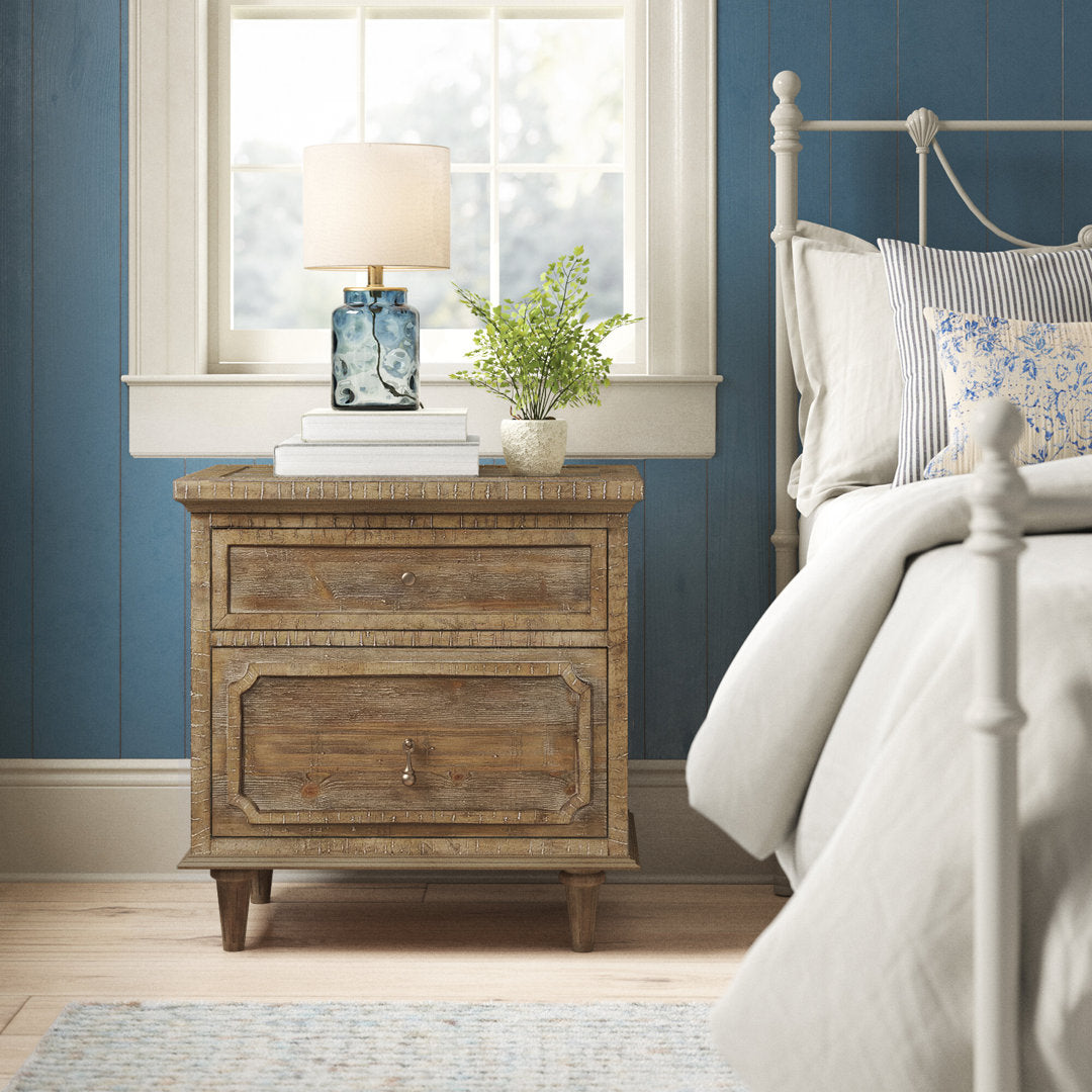 Rahul Rustic Nightstand with USB Birch Lane™