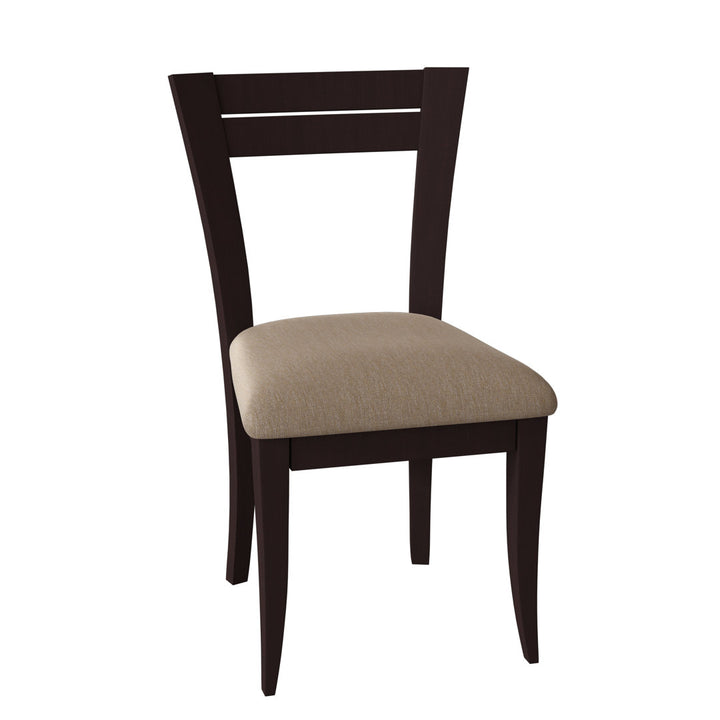 Claverley Ladder Back Side Chair Red Barrel Studio® Upholstery Color: Bounty, Frame Color: Shadow