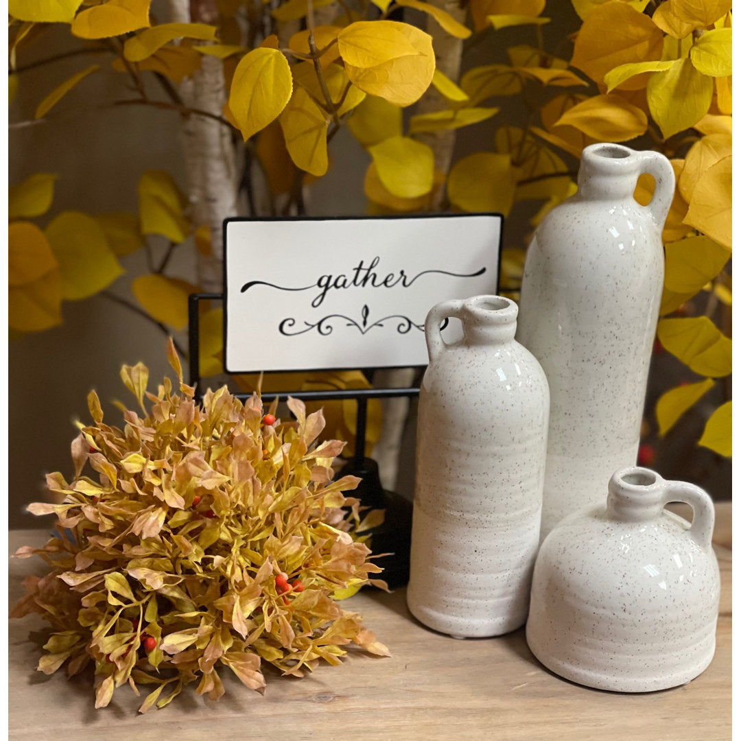 Cabell Ceramic Decorative Bottle Gracie Oaks Color: White