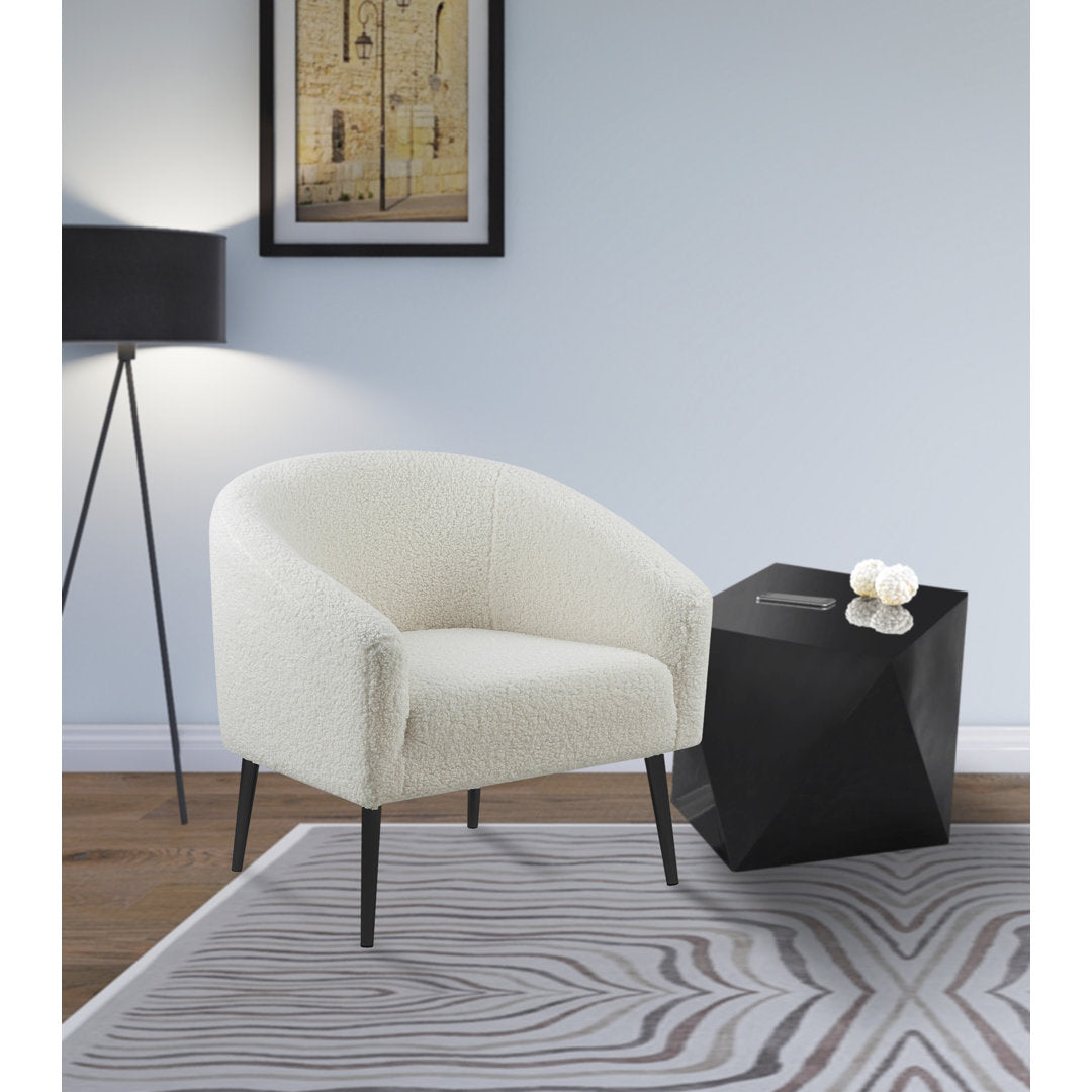 Tisch 30.5" W Barrel Chair Wrought Studio™ Leg Color: Matte Black