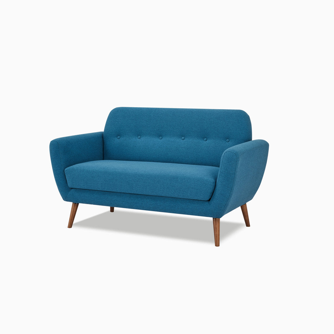 Carolos 58" Round Arms Loveseat Wade Logan® Upholstery Color: Blue