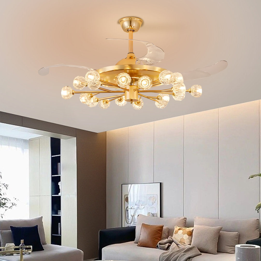 Averygrace Ceiling Fan with 18 Light Kit Mercer41 Size: 40.94"