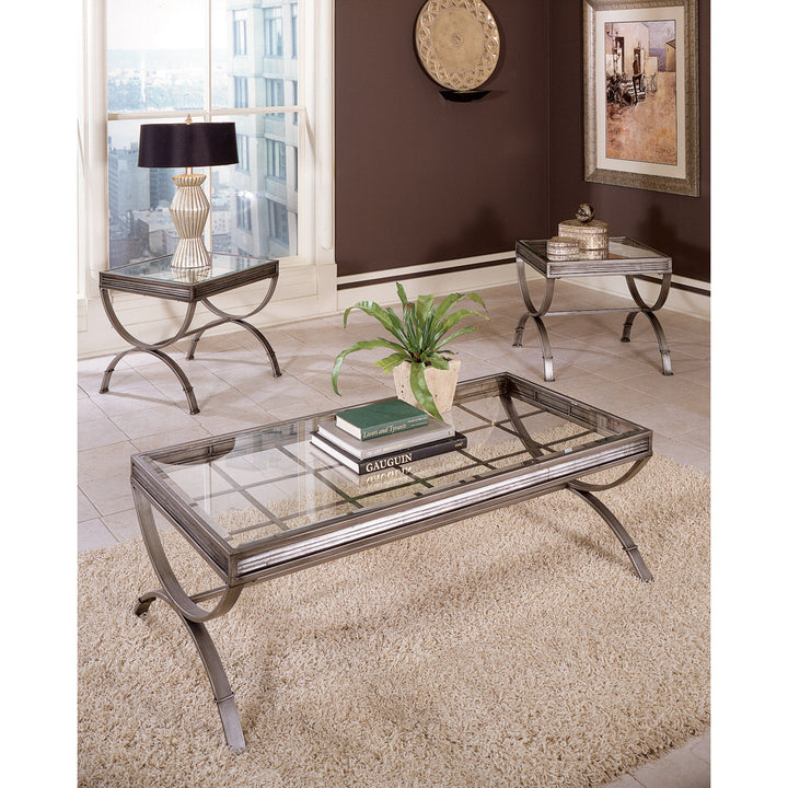 Meghans 3 Piece Coffee Table Set Trent Austin Design® Color: Brushed Nickel