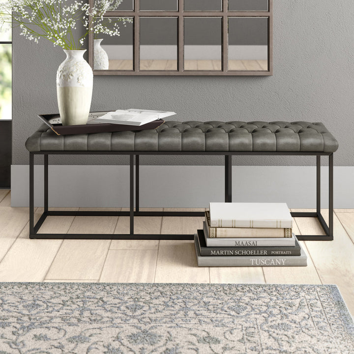 Darren Faux Leather Bench Trent Austin Design®