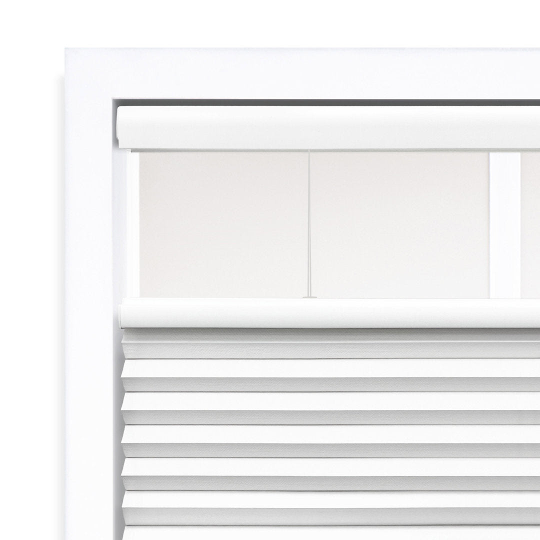 Sheba 1.5 inch Cordless Blackout Top Down bottom Up Cellular Shade Symple Stuff Blind Size: 68.5" W x 64" L Finish: White