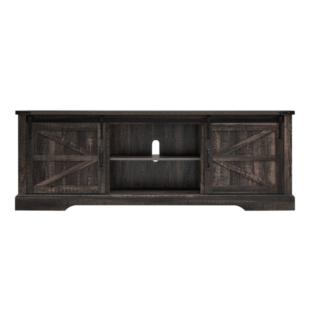 Bryndee Farmhouse TV Stand, Entertainment Center for TVs up to 75" Gracie Oaks Color: Dark Rustic Oak