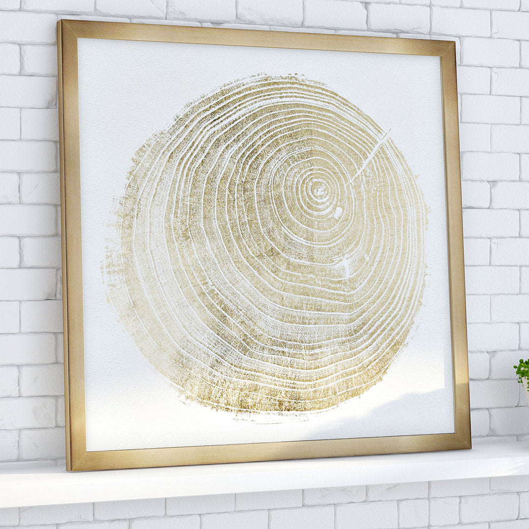 Abstract Cuore di Legno II - Picture Frame Graphic Art Print on Paper Brayden Studio® Size: 21.5" H x 21.5" W x 0.5" D Format: Brown Framed Paper