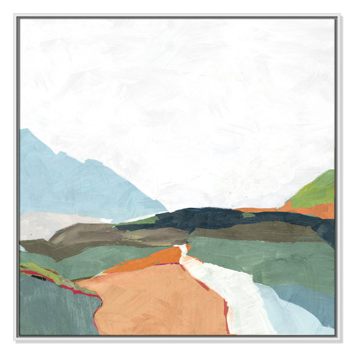 April Morning - Floater Frame Painting on Canvas Joss & Main Size: 37.5" H x 37.5" W x 2" D Format: White