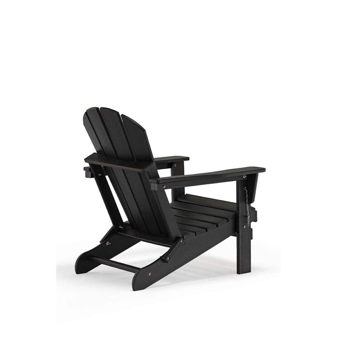 Benefiel Plastic/Resin Folding Adirondack Chair Longshore Tides Color: Black