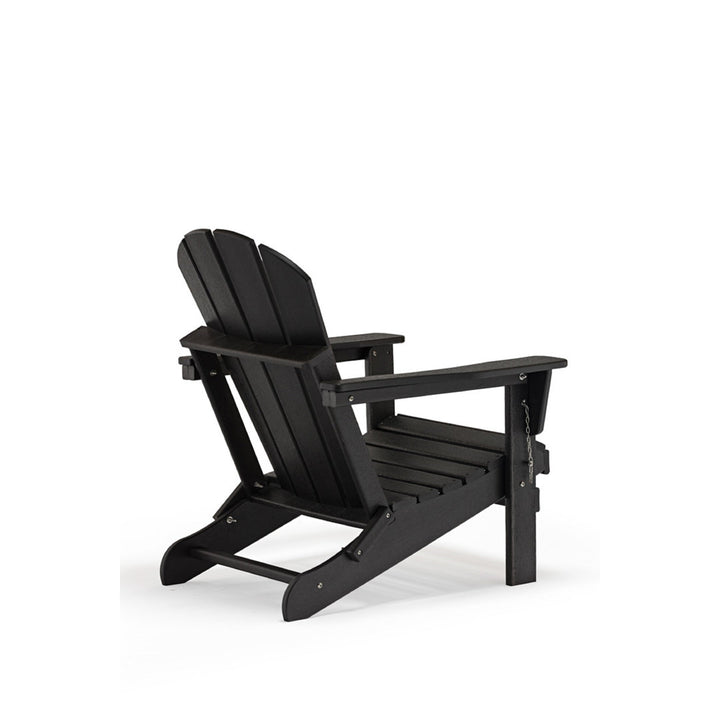 Benefiel Plastic/Resin Folding Adirondack Chair Longshore Tides Color: Black