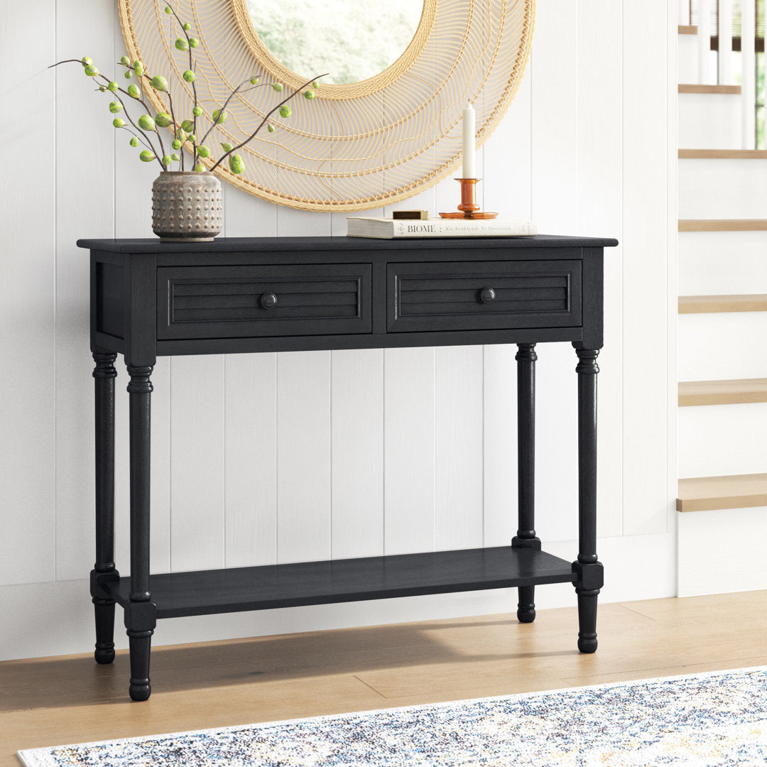 Amondre 36'' Console Table Highland Dunes Color: Black