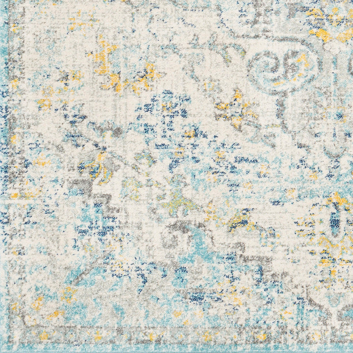 Hillsby Oriental Ivory Cream/Teal/Yellow Area Rug Mistana™ Rug Size: Rectangle 3'11" x 5'7"