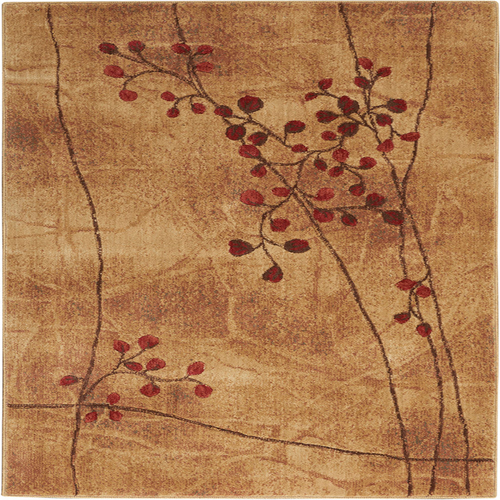 Arnim Floral Taupe/Beige/Red Area Rug Lark Manor™ Rug Size: Rectangle 3'6" x 5'6"