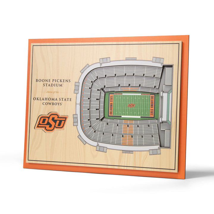 NCAA 5-Layer StadiumViews 3D Wall Art YouTheFan NCAA Team: Oklahoma State University