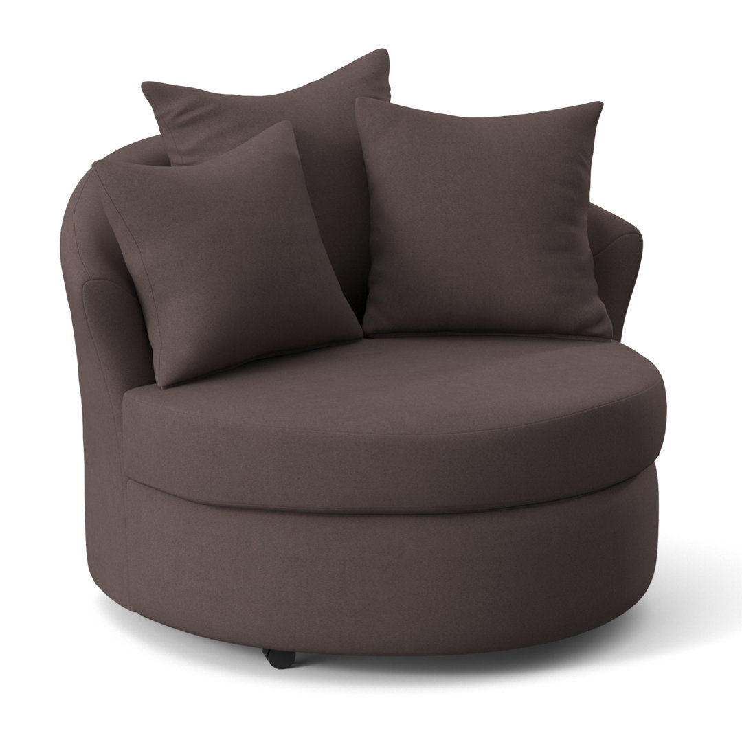 Alsup Barrel Chair Andover Mills™ Fabric: Bulldozer Pewter