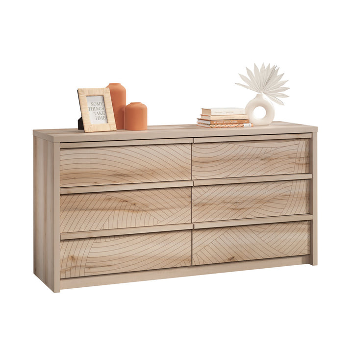 Holtzlander Double Dresser Union Rustic Color: Pacific Maple/Flowing Wave