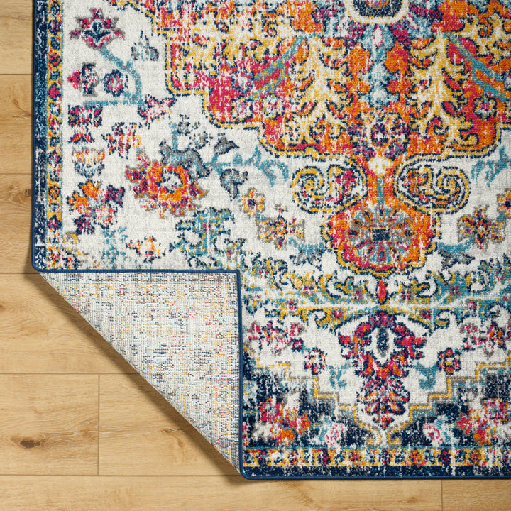 Hillsby Oriental Blue/Orange Area Rug Mistana™ Rug Size: Oval 5' x 8'