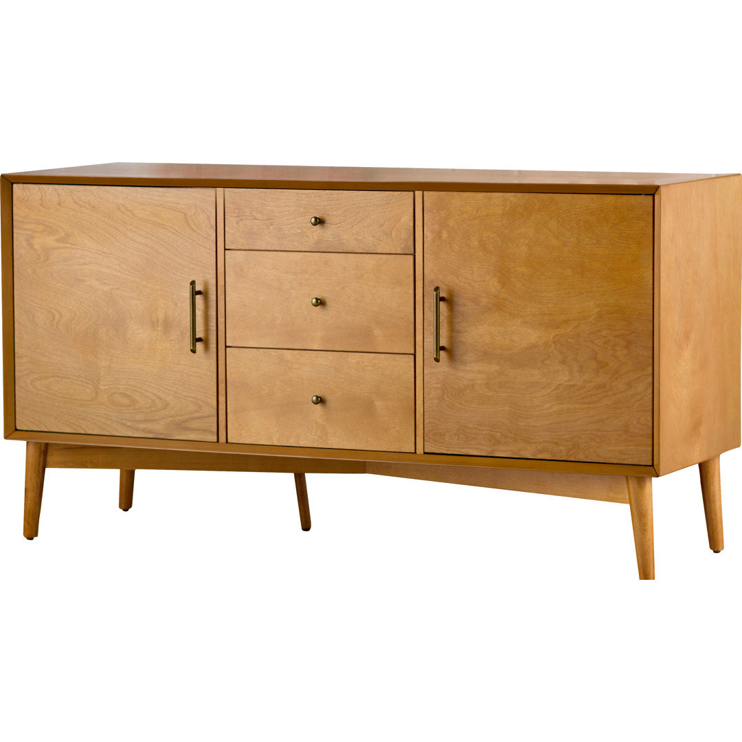 Landon 57" Wide 3 Drawer Buffet Table Crosley Color: Acorn