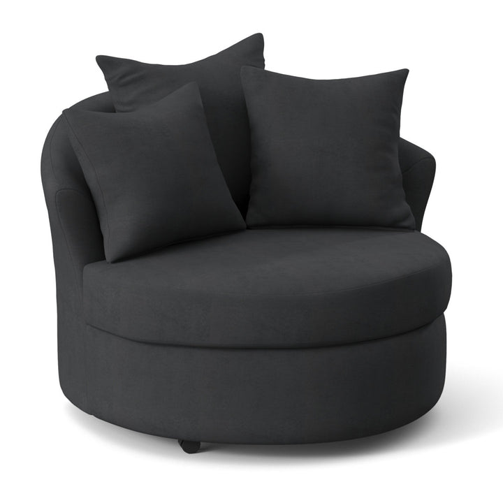 Alsup Barrel Chair Andover Mills™ Fabric: Bulldozer Slate