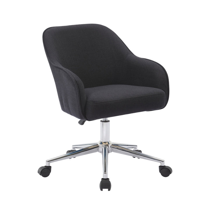Alcaraz Fabric Office Chair with Chrome Base Mack & Milo™ Upholstery Color: Black