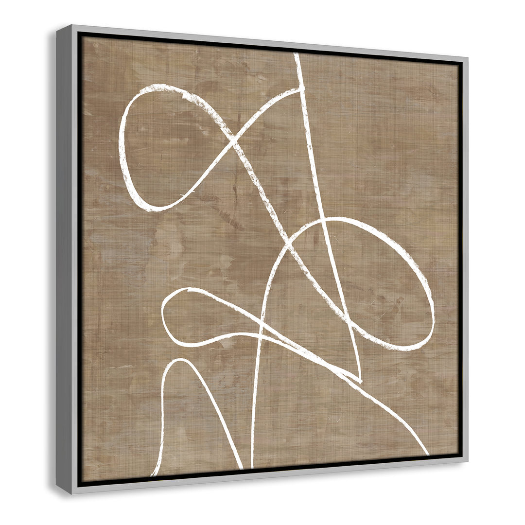 Swooping Lines - Floater Frame Painting on Canvas Joss & Main Size: 25.5" H x 25.5" W x 2" D Format: Silver