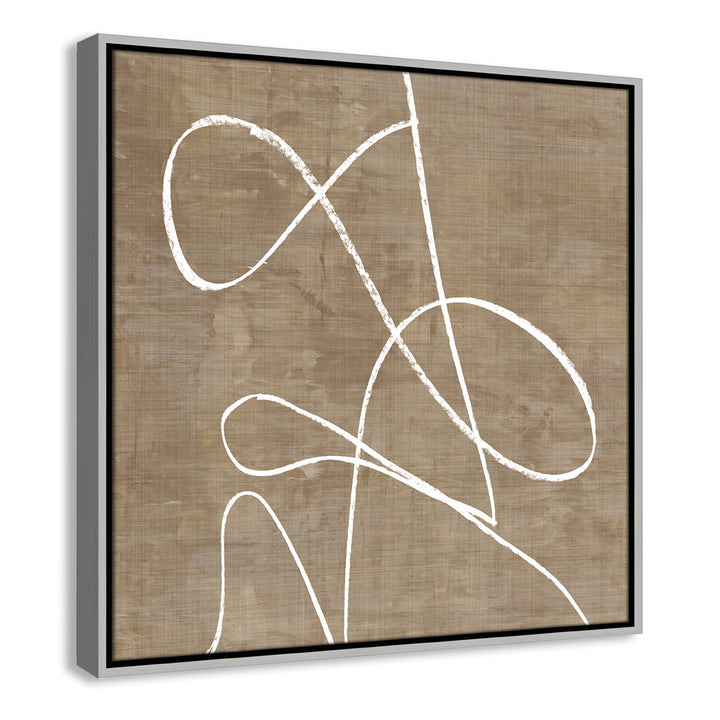 Swooping Lines - Floater Frame Painting on Canvas Joss & Main Size: 25.5" H x 25.5" W x 2" D Format: Silver