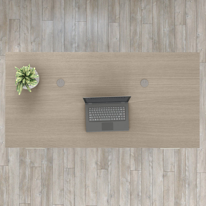 Magomed Executive Desk Gracie Oaks Color: Sand Oak