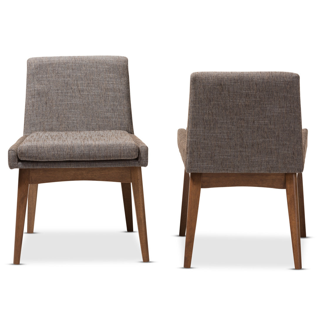 Flatiron Upholstered Side Chair (Set of 2) AllModern Upholstery Color: Brown